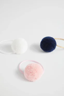Girl Seed Heritage Hair Accessories-Pom Pom Hair Elastics