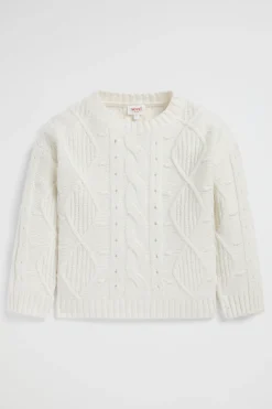 Girl Seed Heritage Knitwear & Sweaters-Pompom Cable Knit