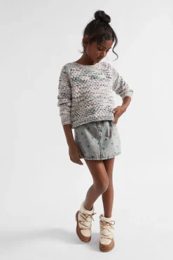 Girl Seed Heritage T-Shirts & Tops-Popcorn Mixy Crop Knit
