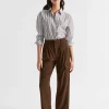 Woman Seed Heritage T-Shirts & Tops-Poplin Button Down Shirt