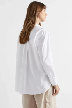 Woman Seed Heritage T-Shirts & Tops-Poplin Button Down Shirt