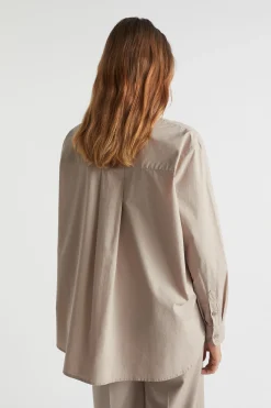Woman Seed Heritage T-Shirts & Tops-Poplin Button Down Shirt