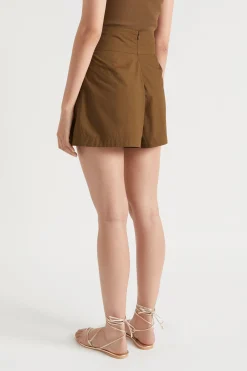 Woman Seed Heritage Shorts-Poplin Tie Front Short