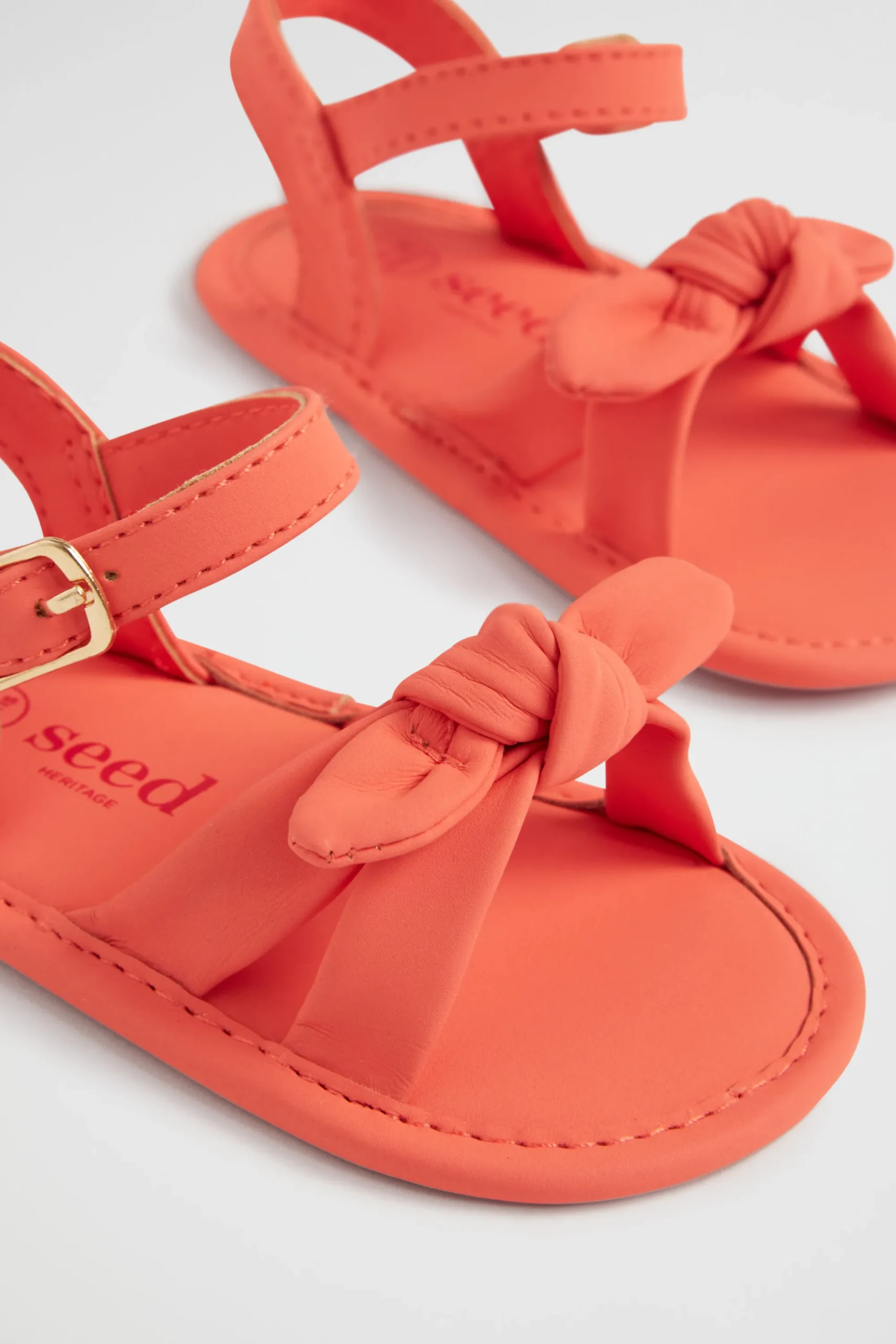 Baby Girl Seed Heritage Sandals-Puffy Knot Sandal