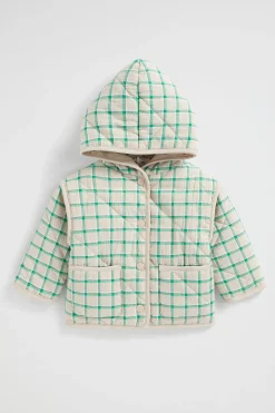 Baby Girl Seed Heritage Jackets & Vests-Quilted Gingham Jacket
