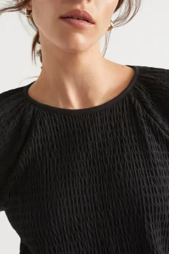 Woman Seed Heritage T-Shirts & Tops-Raglan Textured Tee