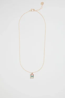 Girl Seed Heritage Jewellery-Rainbow Diamante Initial Necklace