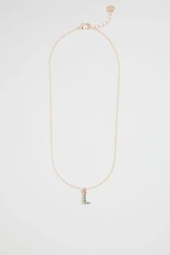 Girl Seed Heritage Jewellery-Rainbow Diamante Initia Neckace