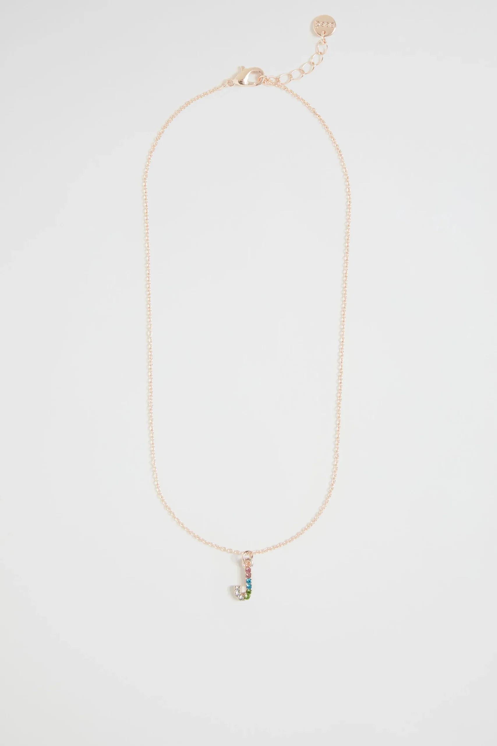 Girl Seed Heritage Jewellery-Rainbow Diamante Initial Necklace