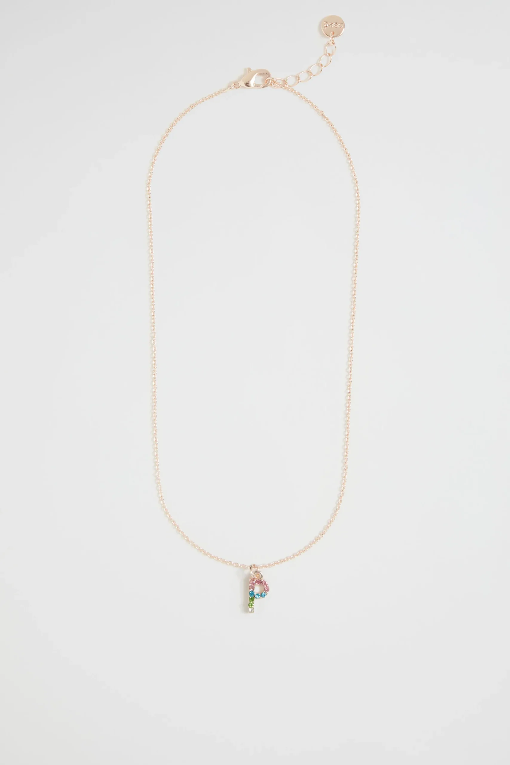 Girl Seed Heritage Jewellery-Rainbow Diamante Initial Necklace