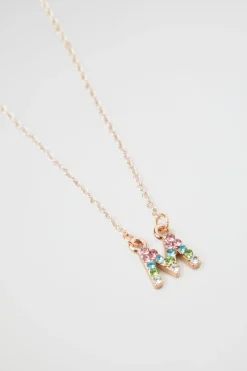 Girl Seed Heritage Jewellery-Rainbow Diaante Initial Necklace