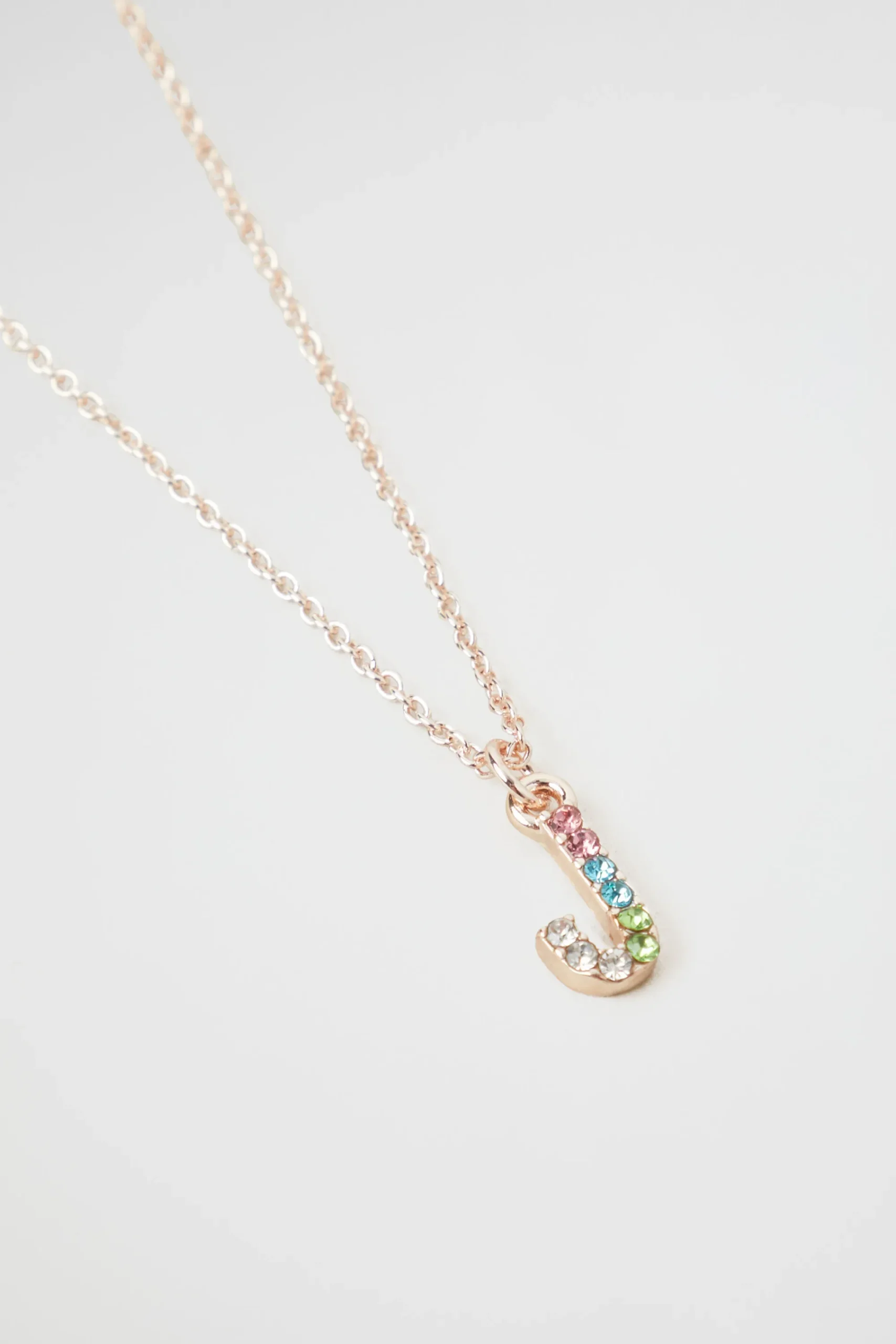 Girl Seed Heritage Jewellery-Rainbow Diamante Initial Necklace