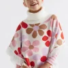 Girl Seed Heritage Ponchos & Capes-Retro Flower Poncho
