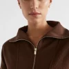 Woman Seed Heritage Knitwear & Sweaters-Reverse Terry Zip Thru Sweat