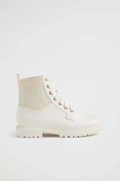 Girl Seed Heritage Boots-Rib Panel Hiking Boot