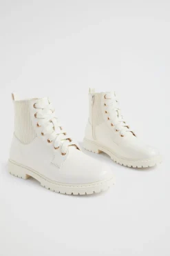Girl Seed Heritage Boots-Rib Panel Hiking Boot