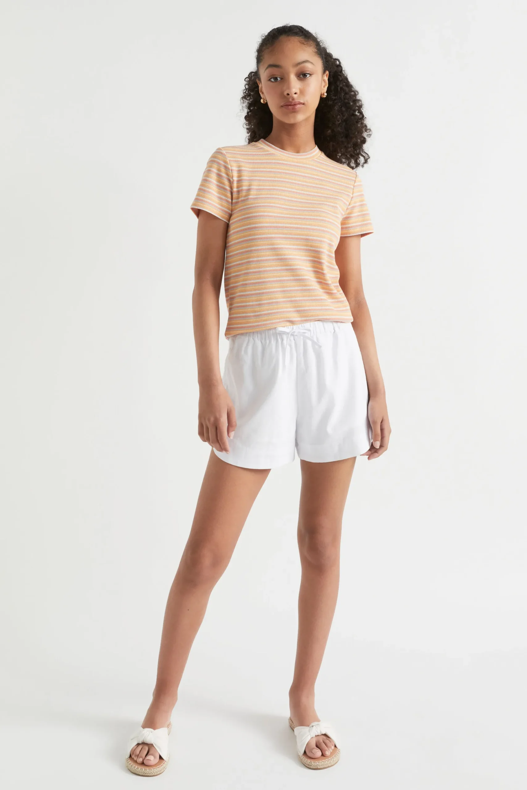 Teen Girl Seed Heritage T-Shirts & Tops-Rib Stripe Tee