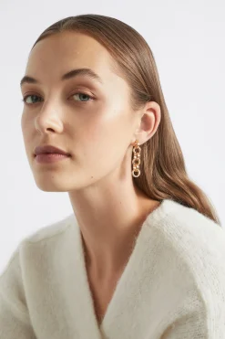 Woman Seed Heritage Jewellery-Ridged Drop Earring