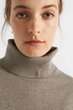 Woman Seed Heritage Knitwear & Sweaters-Roll Neck Terry Sweat
