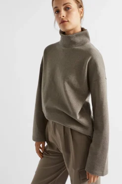 Woman Seed Heritage Knitwear & Sweaters-Roll Neck Terry Sweat