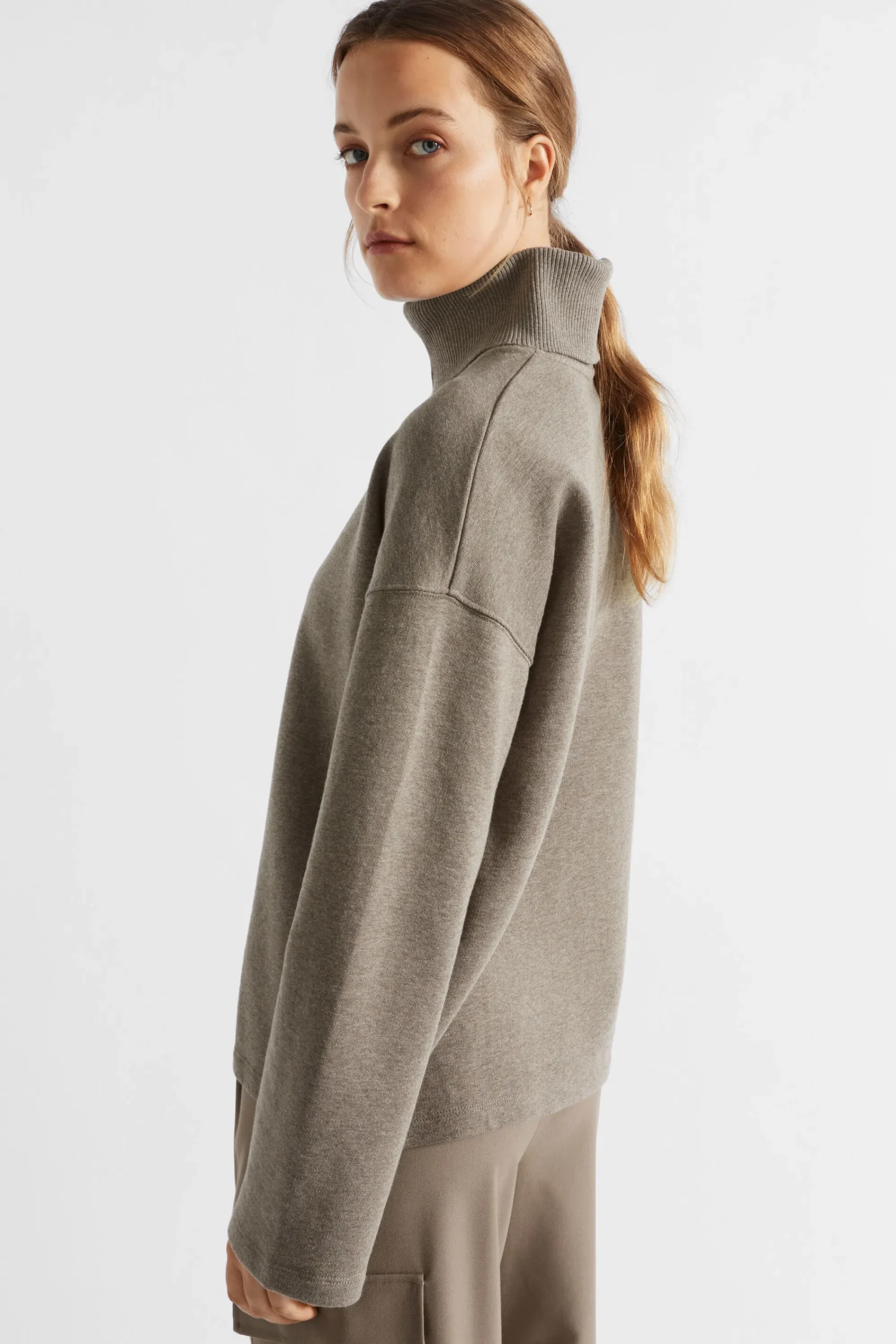 Woman Seed Heritage Knitwear & Sweaters-Roll Neck Terry Sweat