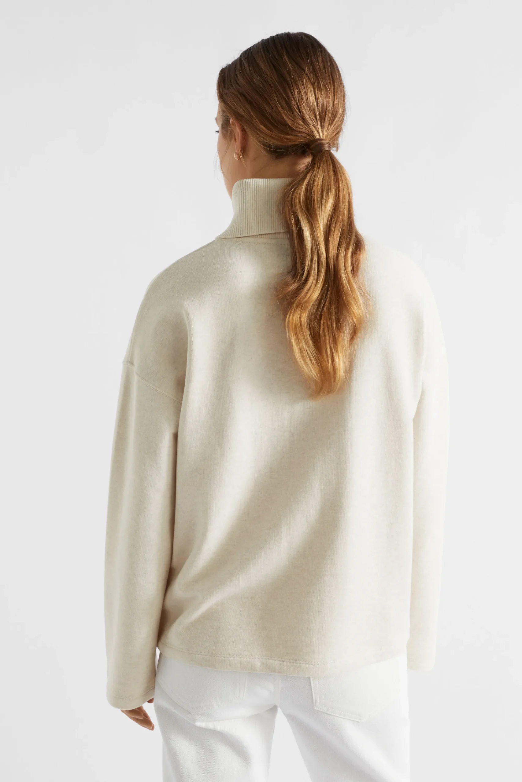 Woman Seed Heritage Knitwear & Sweaters-Roll Neck Terry Sweat