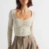 Woman Seed Heritage T-Shirts & Tops-Ruched Sweetheart Top