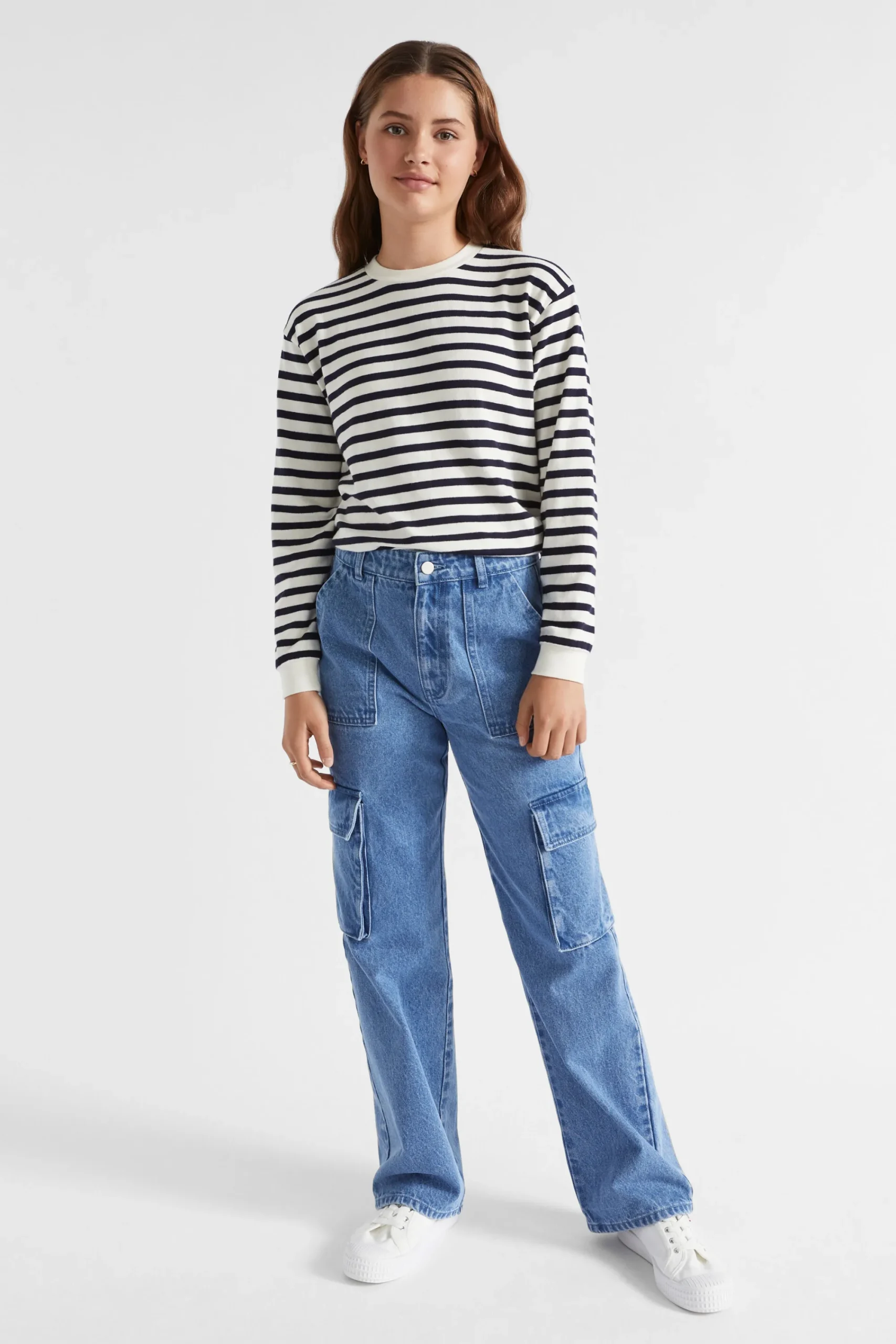 Teen Girl Seed Heritage T-Shirts & Tops-Rugby Stripe Tee