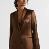 Woman Seed Heritage Jackets & Vests-Satin Blazer