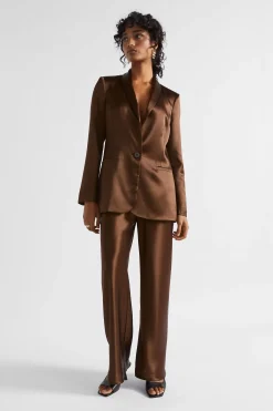 Woman Seed Heritage Jackets & Vests-Satin Blazer