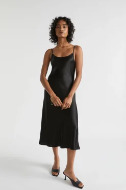 Woman Seed Heritage Dresses-Satin Slip Dress