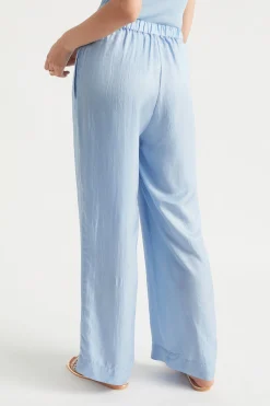 Woman Seed Heritage Pants-Satin Wide Leg Trouser