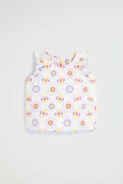 Baby Girl Seed Heritage T-Shirts & Tops-Scalloped Top