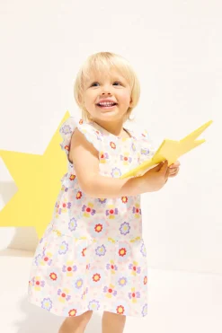 Baby Girl Seed Heritage Dresses-Scalloped Yardage Dress