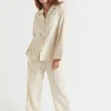Seed Heritage Sleepwear-Seersucker Grid Sleep Bottom