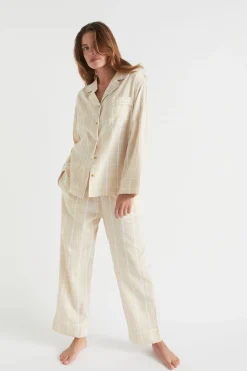 Seed Heritage Sleepwear-Seersucker Grid Sleep Bottom