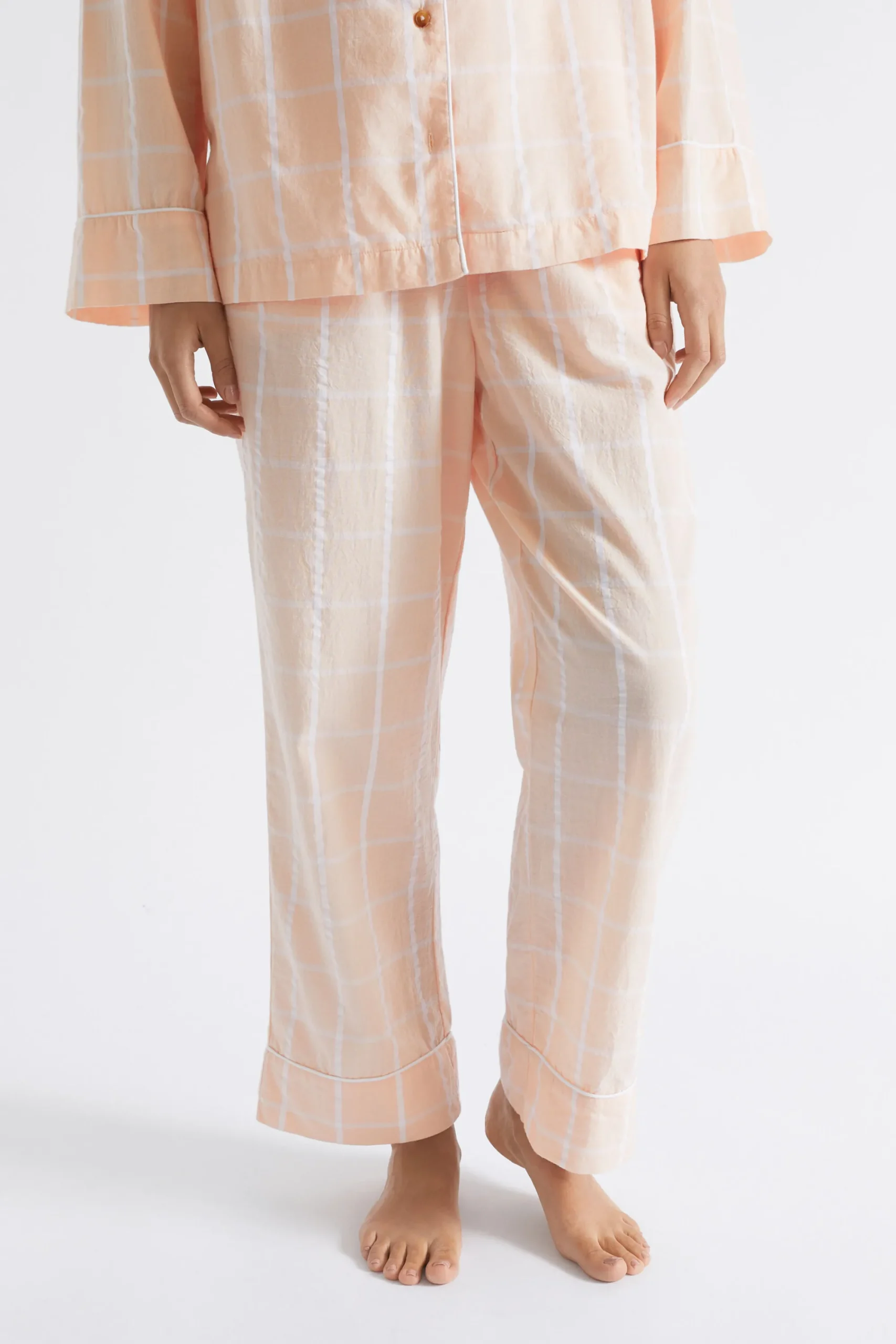 Seed Heritage Sleepwear-Seersucker Grid Sleep Bottom