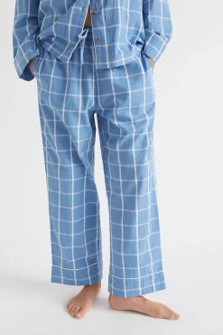 Seed Heritage Sleepwear-Seersucker Grid Sleep Bottom