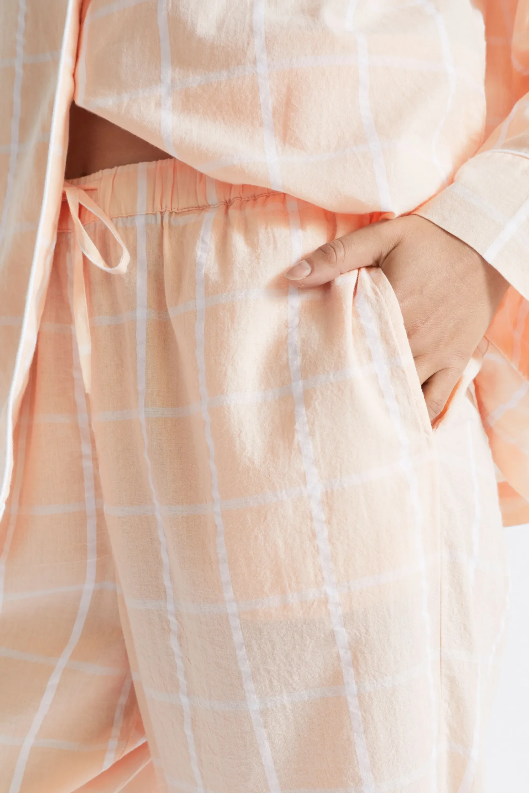 Seed Heritage Sleepwear-Seersucker Grid Sleep Bottom
