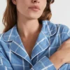 Seed Heritage Sleepwear-Seersucker Grid Sleep Shirt
