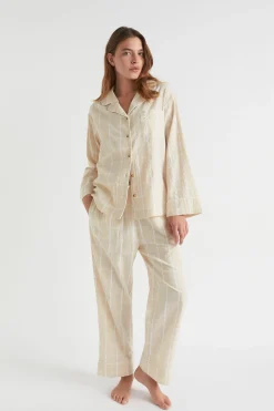 Seed Heritage Sleepwear-Seersucker Grid Sleep Shirt