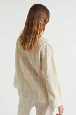 Seed Heritage Sleepwear-Seersucker Grid Sleep Shirt