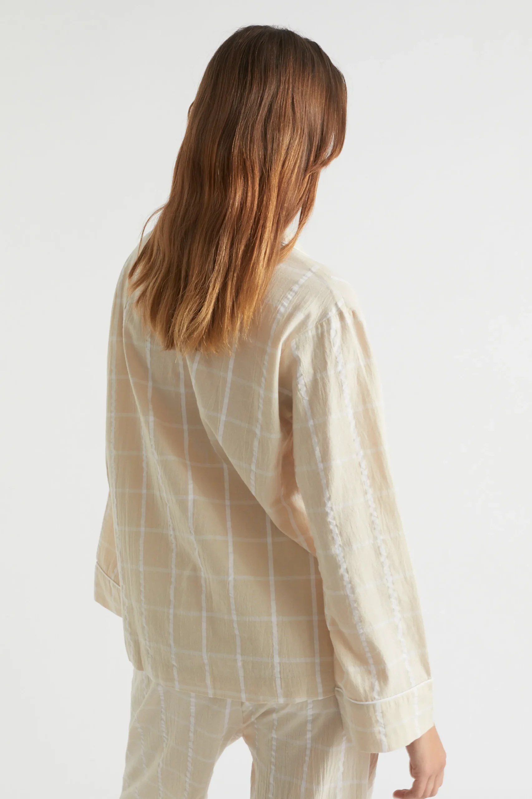 Seed Heritage Sleepwear-Seersucker Grid Sleep Shirt