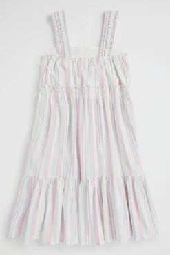 Girl Seed Heritage Dresses-Seersucker Smocked Dress