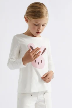 Girl Seed Heritage T-Shirts & Tops-Sequin Bunny Tee