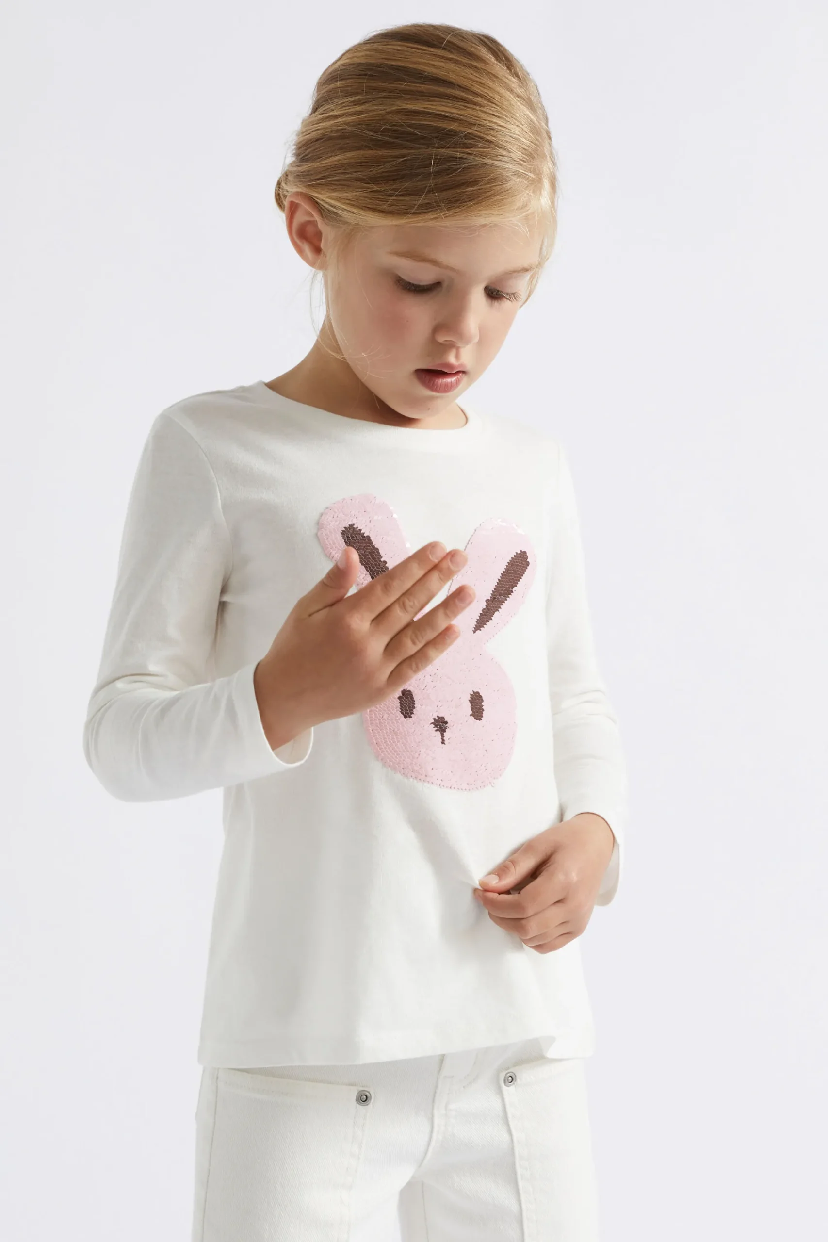 Girl Seed Heritage T-Shirts & Tops-Sequin Bunny Tee