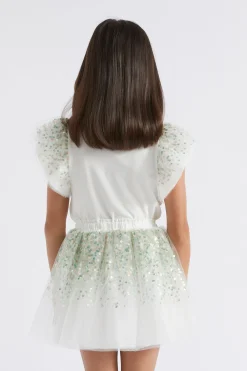 Girl Seed Heritage T-Shirts & Tops-Sequin Sleeve Tee