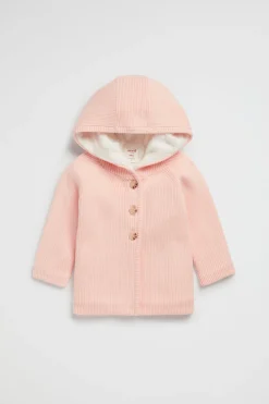 Baby Girl Seed Heritage Jackets & Vests-Sherpa Lined Cardi