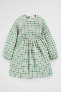 Girl Seed Heritage Dresses-Shirred Gingham Dress