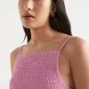 Woman Seed Heritage T-Shirts & Tops-Shirred Jersey Crop
